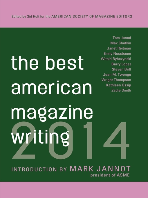 Cover image for The Best American Magazine Writing 2014